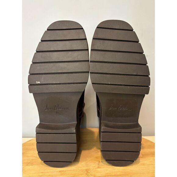 Sam Edelman‎ Women's Linds Metallic Zip Folded Shaft Chelsea Boots Red Size 6 - Picture 7 of 9